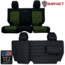 Bartact Jeep Seat Covers Rear Bench 2011-2012 Wrangler JK 2 Door Tactical Series, Black/Olive Drab, JKSC1112R2BO