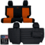 Bartact Jeep Seat Covers Rear Bench 2011-2012 Wrangler JK 2 Door Tactical Series, Black/Orange, JKSC1112R2BN
