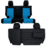 Bartact Jeep Seat Covers Rear Split Bench 13-18 Wrangler JKU, 4 Door, Tactical Series, Black/Blue, JKSC2013R4BU