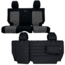 Bartact Jeep Seat Covers Rear Split Bench 13-18 Wrangler JKU, 4 Door, Tactical Series, Black/Graphite, JKSC2013R4BG
