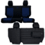 Bartact Jeep Seat Covers Rear Split Bench 13-18 Wrangler JKU, 4 Door, Tactical Series, Black/Navy, JKSC2013R4BT