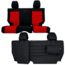 Bartact Jeep Seat Covers Rear Split Bench 13-18 Wrangler JKU, 4 Door, Tactical Series, Black/Red, JKSC2013R4BR