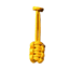 Bartact Paracord Zipper Pull w/ Key Ring, Set of 5, Dozer Yellow, XXPZ5D