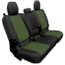 Bartact Rear 4 Door Seat Covers f/ 2019 plus Jeep Gladiator, w/Fold Arm Rest, Black/Olive, JTSC2019RFBO