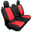 Bartact Rear 4 Door Seat Covers f/ 2019 plus Jeep Gladiator, w/Fold Arm Rest, Black/Red, JTSC2019RFBR