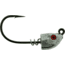 Bass Assassin 2/0 Spring Lock Jigheads, 1/4 oz, Hook 2/0, 3 per Pack, Lead/Red Eye, 1/4 oz, SLJA73001