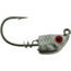 Bass Assassin 2/0 Spring Lock Jigheads, 3/8 oz, Hook 2/0, 3 per Pack, Lead/Red Eye, 3/8 oz, SLJA74001