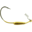 Bass Assassin 5/0 Swim Hooks, 3/16 oz , Hook 5/0, 3 per Pack, Gold, 3/16 oz, SWIM16125