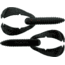 Bass Assassin BANG Lures Woopah Craw, 4in, 7 per Pack, Black/Red Glitter, 4, WOO18419