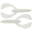 Bass Assassin BANG Lures Woopah Craw, 4in, 7 per Pack, White, 4, WOO18108