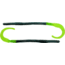 Bass Assassin Lures Worm, 11in, 10 per Pack, Junebug/Chartreuse Tail, 11, BA11221