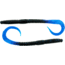 Bass Assassin Lures Worm, 7.5in, 15 per Pack, Black/Blue Glitter Tail, 7.5, BA8405