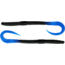 Bass Assassin Lures Worm, 7.5in, 15 per Pack, Black/Blue Tail, 7.5, BA8200