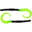 Bass Assassin Lures Worm, 8in, 12 per Pack, Black/Chartreuse Tail, 8, BA12205