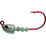 Bass Assassin Red Hook Jighead, 1/4 oz, 4/0 Wide Gap Hook Lead/Unpainted, 4/Pack, RJA63001