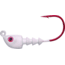 Bass Assassin Red Hook Jighead, 1/4 oz, 4/0 Wide Gap Hook White, 4/Pack, RJA63003
