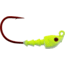 Bass Assassin Red Hook Jigheads, 1/8 oz, Hook 4/0, 4/Pack, Chartreuse Flash, 1/8 oz, RJA62105