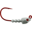 Bass Assassin Red Hook Jigheads, 1/8 oz, Hook 4/0, 4/Pack, Lead/Red Eye, 1/8 oz, RJA62101