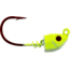 Bass Assassin Red Hook Spring Lock, 1/4 oz, Hook 4/0, 4 per Pack, Chartreuse Flash, 1/4 oz, RSLJ60005