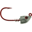 Bass Assassin Red Hook Spring Lock, 1/4 oz, Hook 4/0, 4 per Pack, Lead/Red Eye, 1/4 oz, RSLJ60001