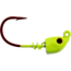Bass Assassin Red Hook Spring Lock, 1/8 oz, Hook 4/0, 4 per Pack, Chartreuse Flash, 1/8 oz, RSLJ59005