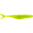 Bass Assassin Walleye Assassin Split Tail Shad, 4in, 10 per Pack, Chartreuse/Silver Glitter, 4, WST43452