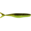 Bass Assassin Walleye Assassin Split Tail Shad, 4in, 10 per Pack, Green Pumpkin/Chart. Silver Gl, 4, WST43557