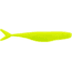 Bass Assassin Walleye Assassin Split Tail Shad, 4in, 10 per Pack, Limetreuse, 4, WST43118