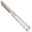 Bear and Son Knives Butterfly Folding Knives w/ Armour Piercing, 3.38in, 440 Stainless Steel, Stainless Steel Handle, Silver, SS14A