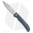 Bear and Son Knives Drop Point Slip Joint Folding Knife, 3.50in, D2, Drop Point Blade, Micarta Blue Handle, Steel/Blue, 8.00in, BHQ-196290