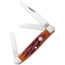 Bear and Son Knives Medium Stockman Folding Knife, 2.75in, 1095 Carbon Steel, Red Stag Bone Handle, CRSB18