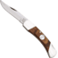 Bear and Son Knives Midsize Lockback Folding Knife, 2.75in, 1095 Carbon Steel, Heritage Walnut Handle, C205