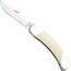Bear and Son Knives Midsize Lockback Folding Knives, 2.75in, High Carbon Stainless Steel, Clip Point, White Smooth Bone Handle, WSB05