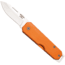 Bear and Son Knives Slip Joint Folding Knife w/ Clip, 2.38in, High Carbon Stainless Steel, Drop Point, Aluminum Handle, Orange, 110OR