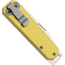 Bear and Son Knives Slip Joint Folding Knife w/ Clip, 2.38in, High Carbon Stainless Steel, Drop Point, Aluminum Handle, Yellow, 110YW
