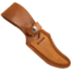 Bear and Son Knives Upswept Skinner Fixed Blade Knife, 3.13in, 440 Stainless Steel, Skinner, Stag Delrin Handle w/ Leather Sheath, 753