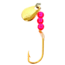 BearPaw Flicker Snelled Hook, Short Shank, 8in Mono, Gold, Size 1, 6 per Pack, FGSS-1