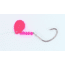 BearPaw Flicker Snelled Hook, Wide Gap, Kahle Bronze, 8in Mono, Fluorescent Orange Spinner, Size 2, 6 per Pack, FOWB-2
