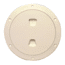 Beckson Marine 6" Smooth Center Screw-Out Deck Plate - Beige 46424