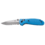 Benchmade Mini-Griptilian Folding Knife, Combo Edge, Satin Blade, Blue Handle 556S-BLU