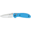 Benchmade Mini-Griptilian Folding Knife, Combo Edge, Satin Blade, Blue Handle 556S-BLU