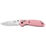 Benchmade Mini-Griptilian Folding Knife, Combo Edge, Satin Blade, Pink Handle 556S-PNK