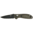 Benchmade Mini-Griptilian Folding Knife, Plain Edge, BK Blade, Olive Drab Handle 556BKOD
