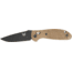 Benchmade Mini-Griptilian Folding Knife, Plain Edge, BK Blade, Sand Handle 556BKSN