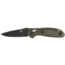 Benchmade Mini-Griptilian Folding Knife, Plain Edge/ BK1 Coated D2 Steel Blade/ Olive Drab Handle 556BKODD2