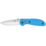 Benchmade Mini-Griptilian Folding Knife, Plain Edge, Satin Blade, Blue Handle 556-BLU