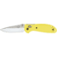 Benchmade Mini-Griptilian Folding Knife, Plain Edge, Satin Blade, Yellow Handle 556-YEL