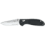 Benchmade Mini-Griptilian Folding Knife, Combo Edge, Satin Blade, Black Handle 556S