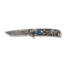 Benchmade Tengu Flipper Liner Lock AO Folding Knife By Jared Oeser, 2.77in Damasteel Tanto Blade, Carbon Fiber With Inlay Handle, 601-211