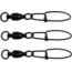 Berkley Cross-Lok Snap and Swivels, Black, Ball Bearing, Size 3 176095